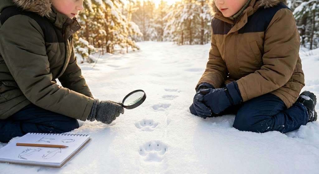 Zimowe Ślady: Zostań Leśnym Detektywem i Odkryj, Kto Przeszedł po Śniegu!
